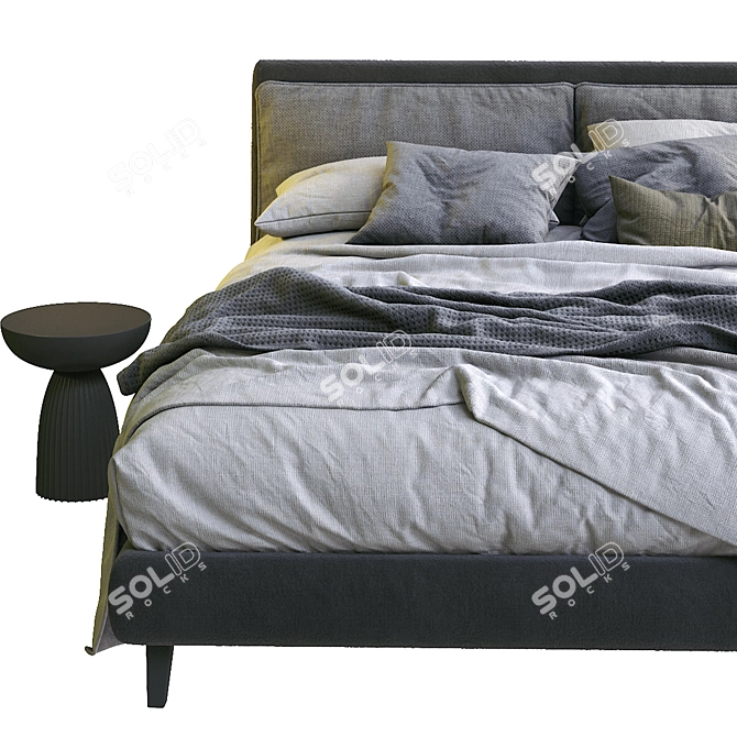 Elegant Attico Bed Twils 3D model image 4