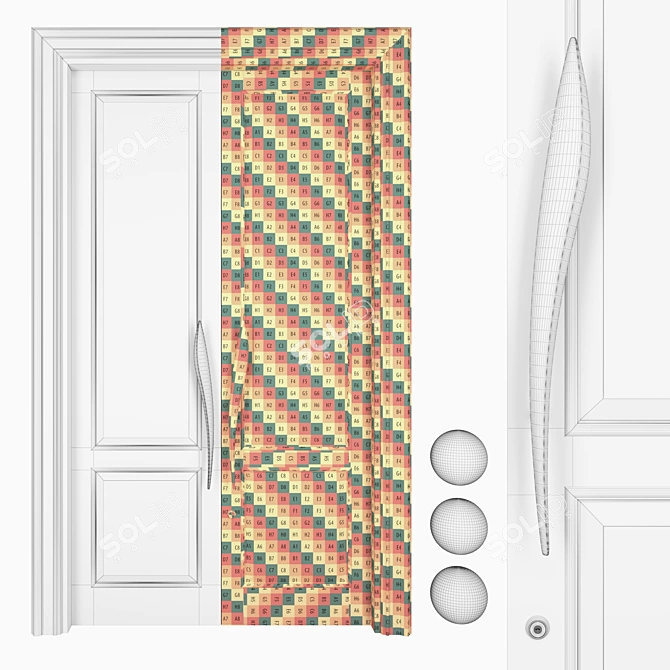 Anodized Aluminium Archism Door Set 3D model image 2