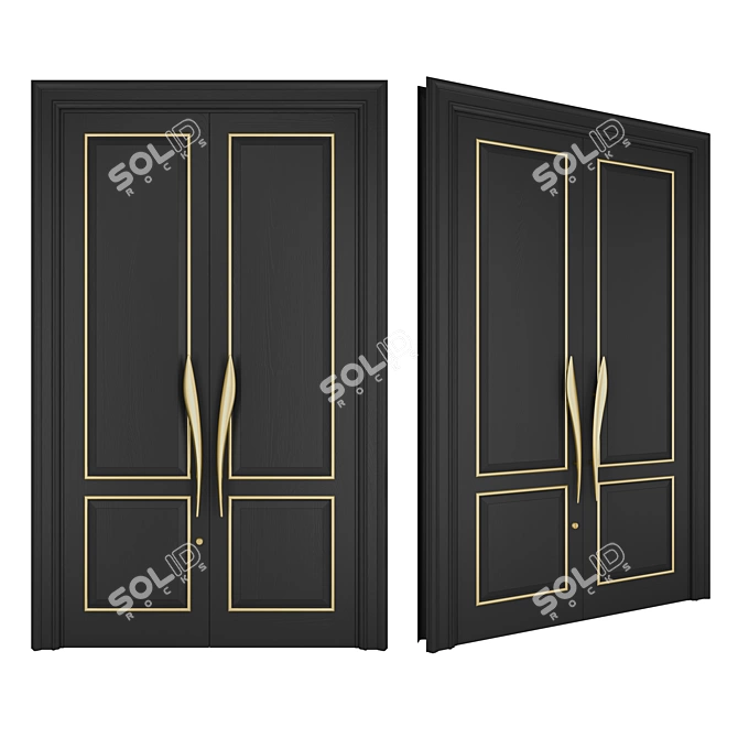 Anodized Aluminium Archism Door Set 3D model image 3