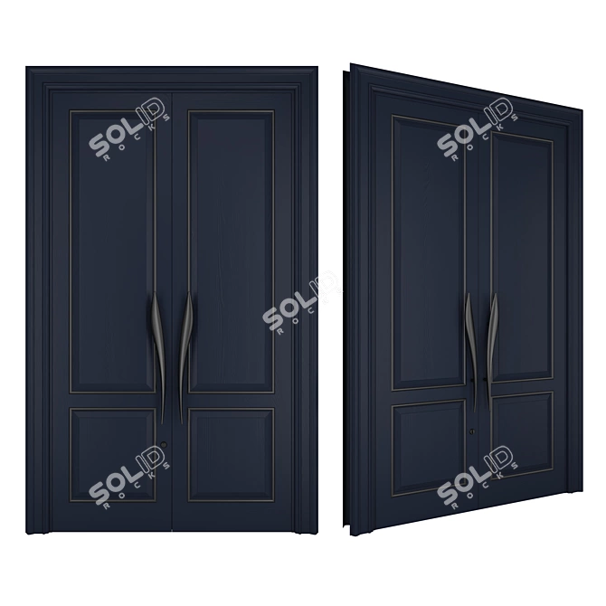 Anodized Aluminium Archism Door Set 3D model image 4