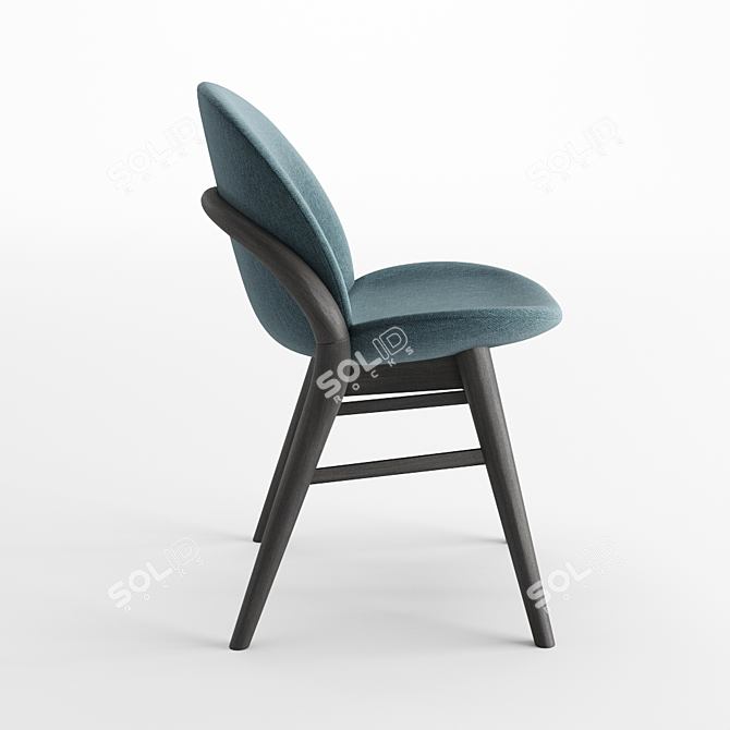 Elegant Porada Lip Dining Chair 3D model image 3