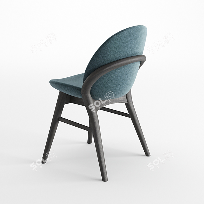 Elegant Porada Lip Dining Chair 3D model image 4