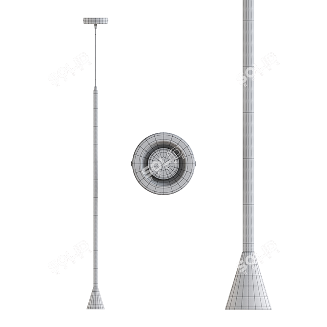 Modern Tunnel Pendant Lamp 3D model image 2