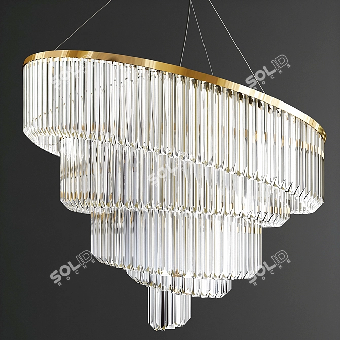 Regal Crystal Chandelier 3D model image 1