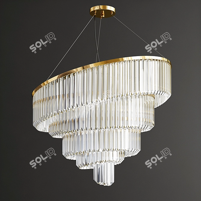 Regal Crystal Chandelier 3D model image 3