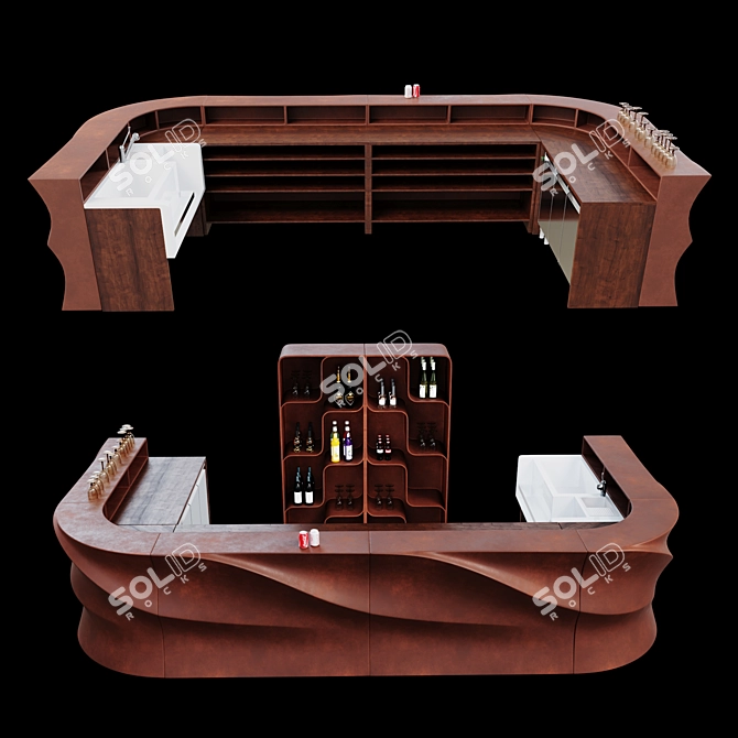 Modular Glow Bar: Baraonda Collection 3D model image 3