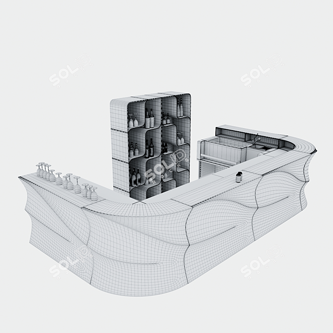 Modular Glow Bar: Baraonda Collection 3D model image 4
