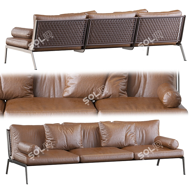 Happy Sofa: Elegant, Stylish, and Comfortable 3D model image 1