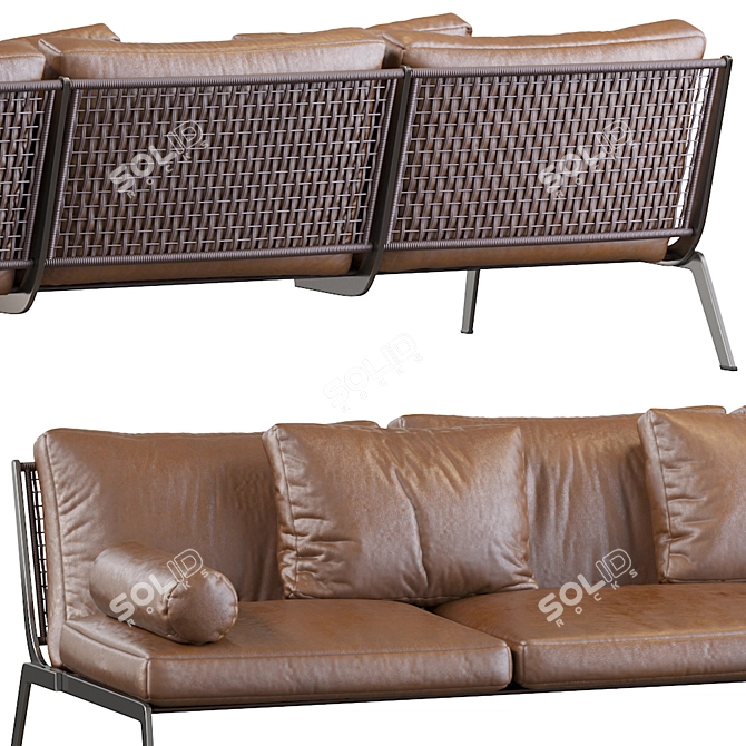 Happy Sofa: Elegant, Stylish, and Comfortable 3D model image 3