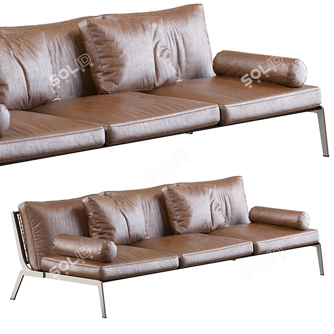 Happy Sofa: Elegant, Stylish, and Comfortable 3D model image 4
