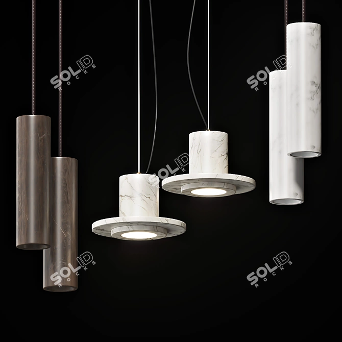Elegant Pendant Lights Collection 3D model image 1