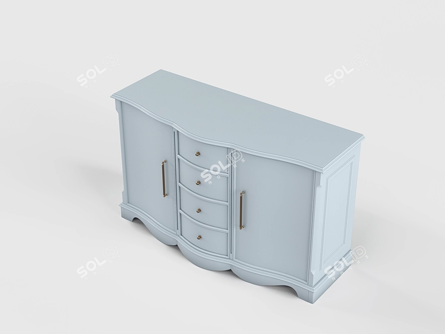 Sophie Store Bologna Chest: Classic Storage Solution 3D model image 2