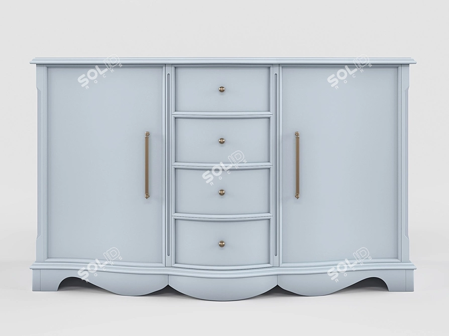 Sophie Store Bologna Chest: Classic Storage Solution 3D model image 4