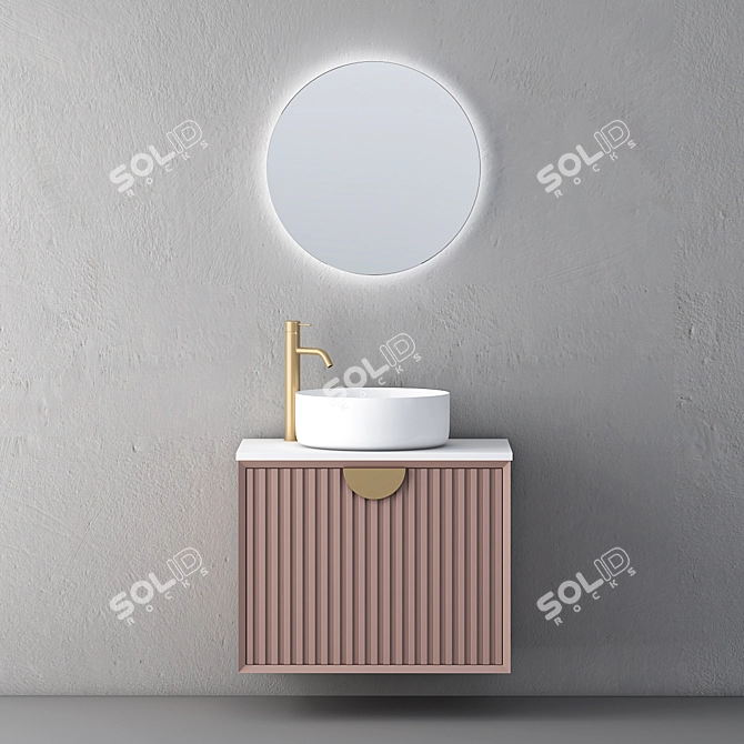 Sleek Bathroom Cabinet | No. 100 3D model image 1