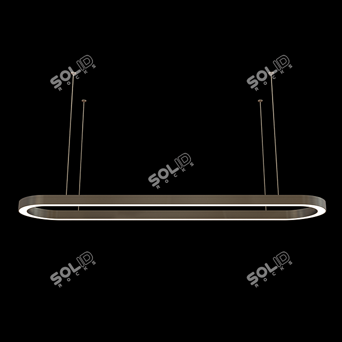 Shake Design Rail Lamp: Elegantly Modern 3D model image 1