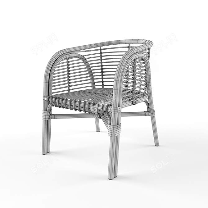 Lush Lombok Rattan Lounger 3D model image 2