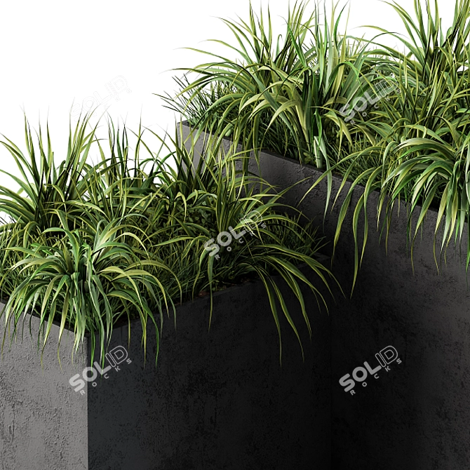 Concrete Cereal Planter: Grass & Grain 3D model image 3