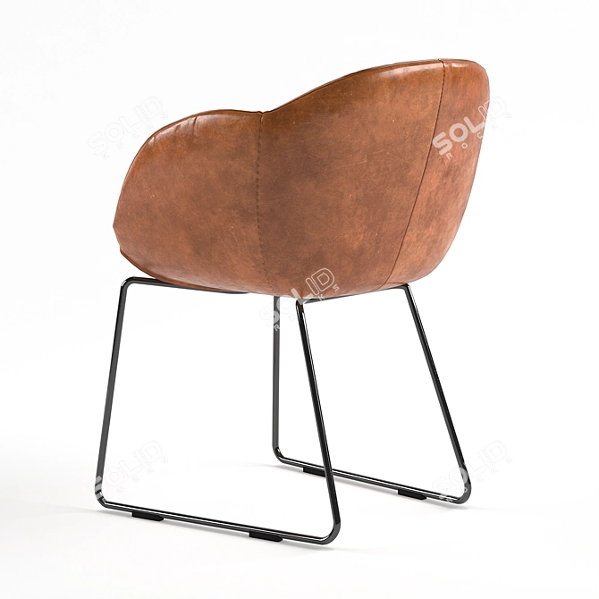 Sophisticated Merino Chair 3D model image 3