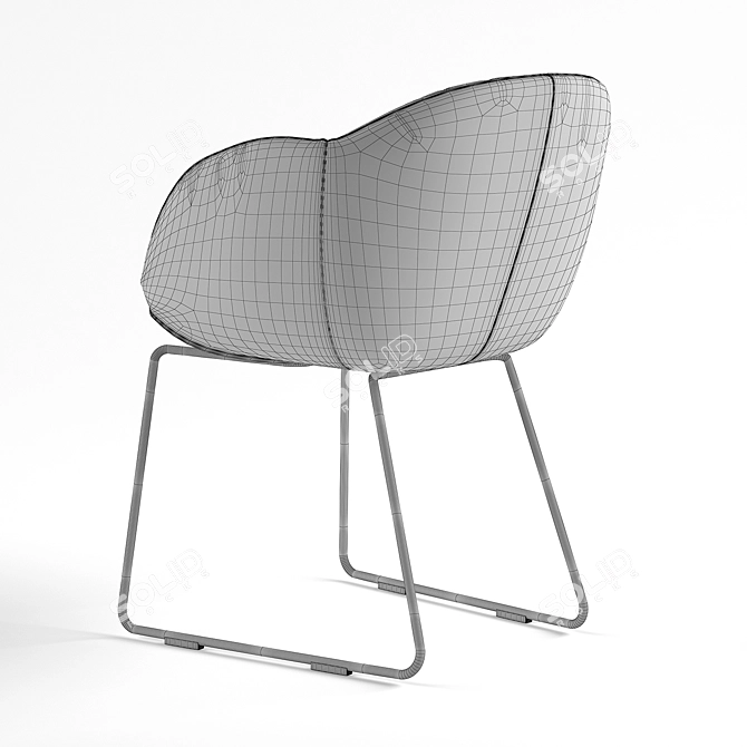 Sophisticated Merino Chair 3D model image 5