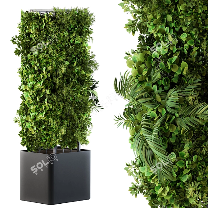 Vertical Oasis: Outdoor Plant Box 3D model image 2