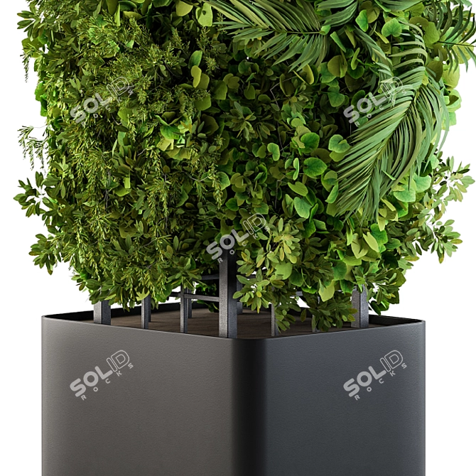 Vertical Oasis: Outdoor Plant Box 3D model image 4