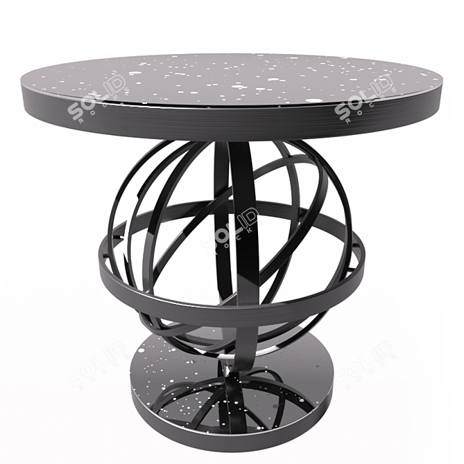Elegant Metallic Mirror Table 3D model image 1