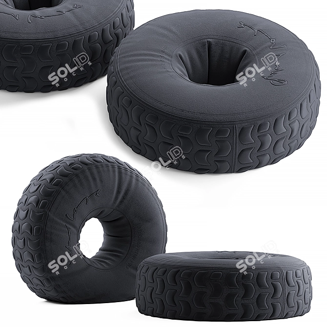 PIT STOP Pouf: Comfortable & Stylish 3D model image 1