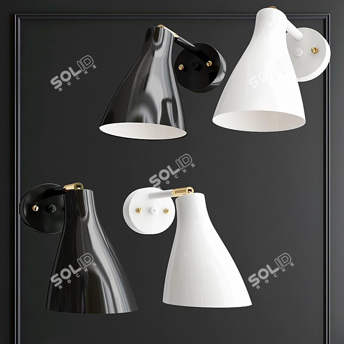 Swing Wall Light - Sleek and Stylish Metal Lighting Solution 3D model image 3