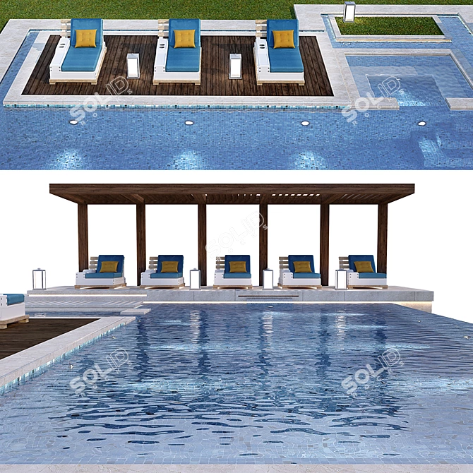 Luxury Pool Oasis: Swimming_Pool_Area_03 3D model image 2