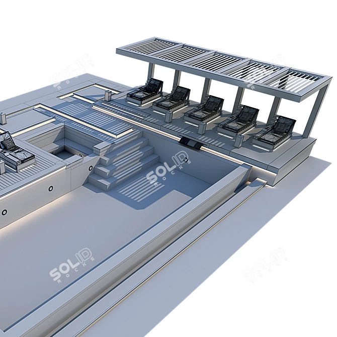 Luxury Pool Oasis: Swimming_Pool_Area_03 3D model image 4