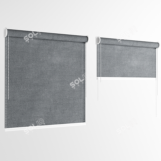 Elegant Sheer Window Curtain 3D model image 1