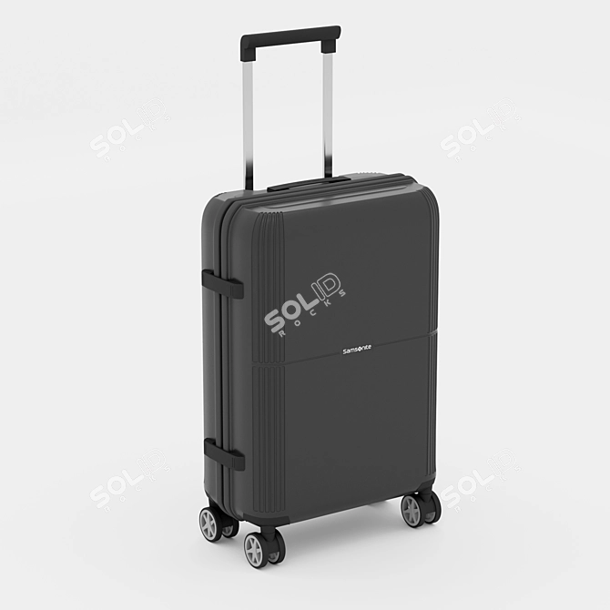  Samsonite Trolley Suitcase: Wheeled Elegance 3D model image 3