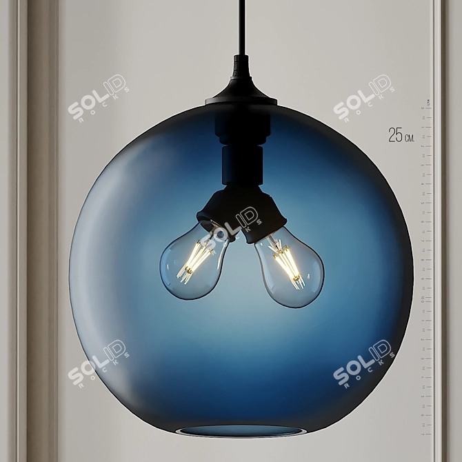 Binary Pendant: Elegant Illumination by Jeremy Pyles 3D model image 3