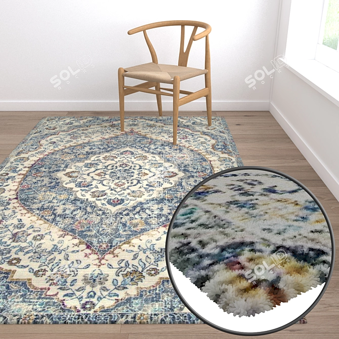 Elevate Your Space: Deluxe Carpet Set 3D model image 5