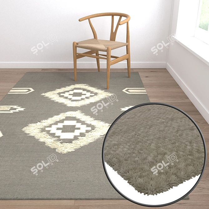 Luxury Carpet Set: High-Quality Textures for Stunning Renders 3D model image 5