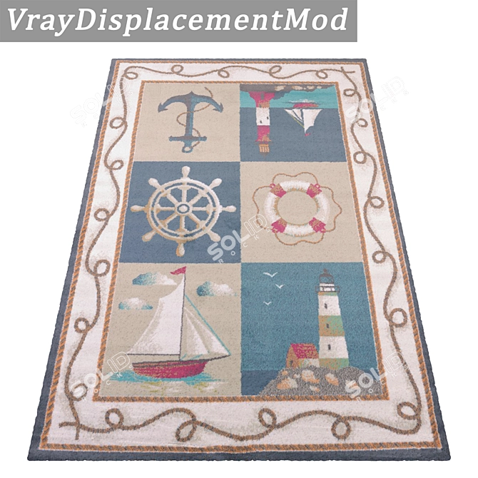 Luxury Carpets Set: High-Quality Textures. 3D model image 3