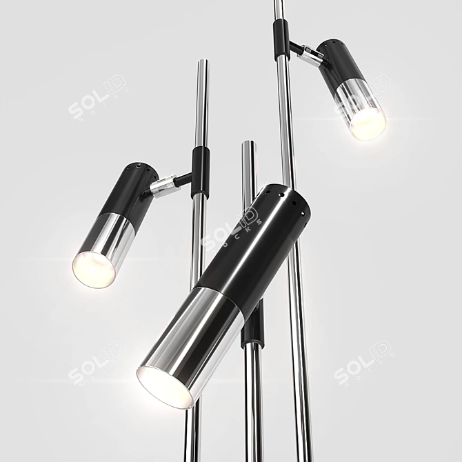 Elegant IKE Floor Lamp Set 3D model image 5