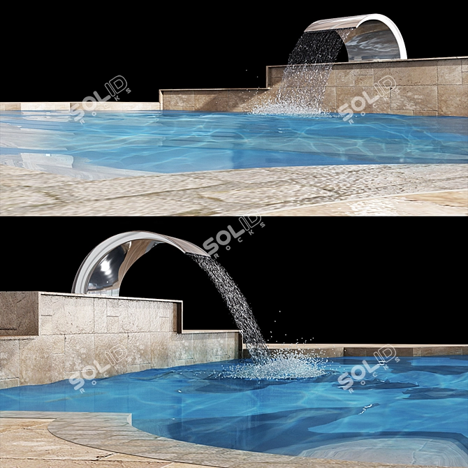 VRay Advanced 3D Pool Design 3D model image 3