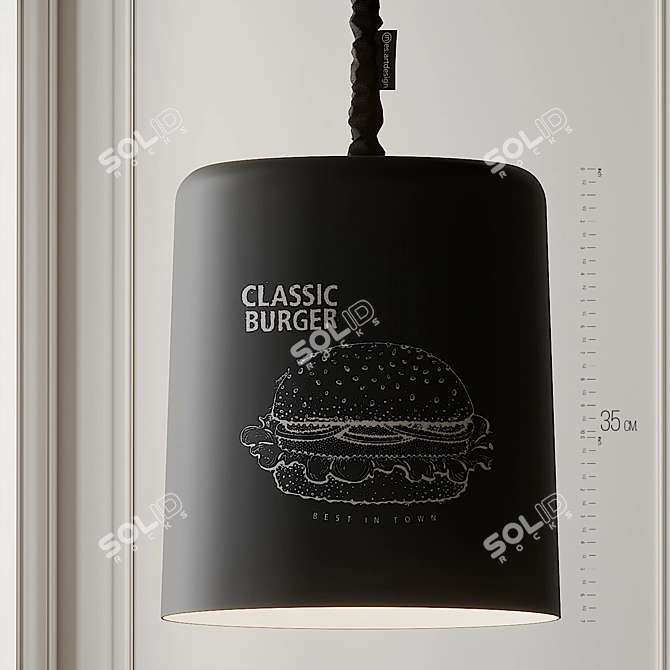 Bin Lavagna Pendant: Modern Artistic Lighting. 3D model image 3