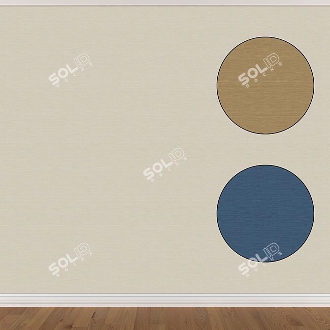 Seamless Wallpaper Set in 3 Colors 3D model image 1