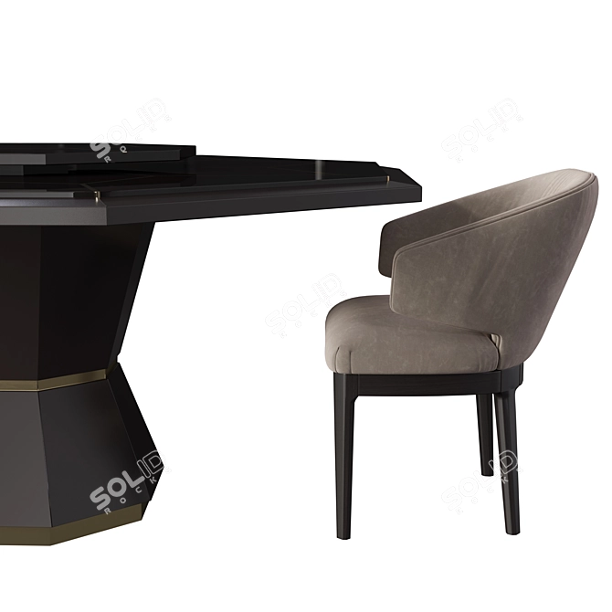 Luxurious Octagonal Carpanese Table 3D model image 2