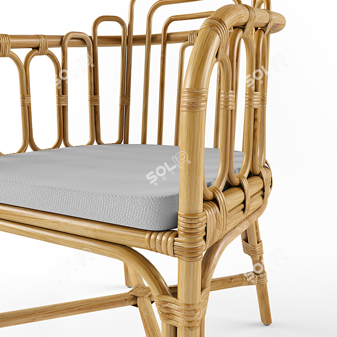 Mini Rattan Throne for Kids 3D model image 2