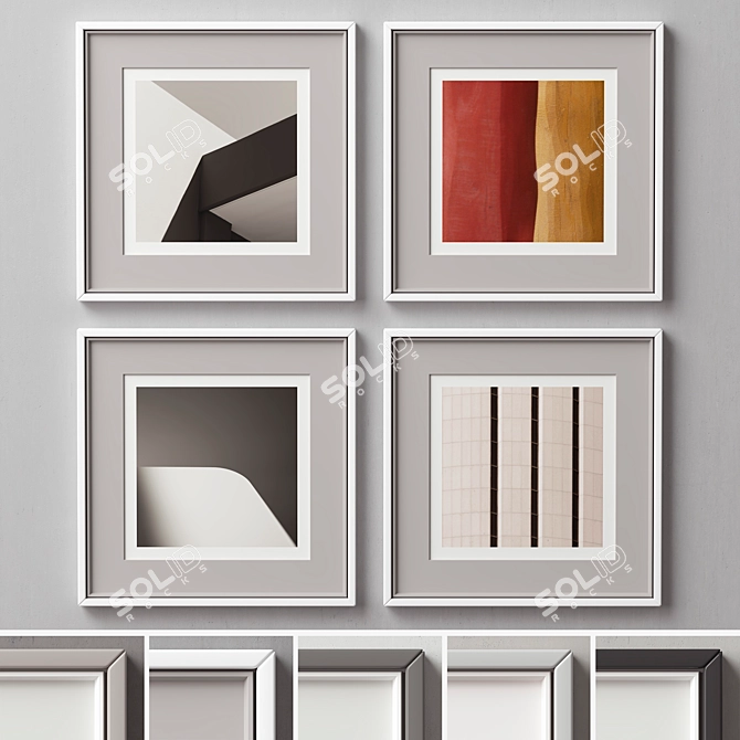 Multi-Color Picture Frame Set 3D model image 6