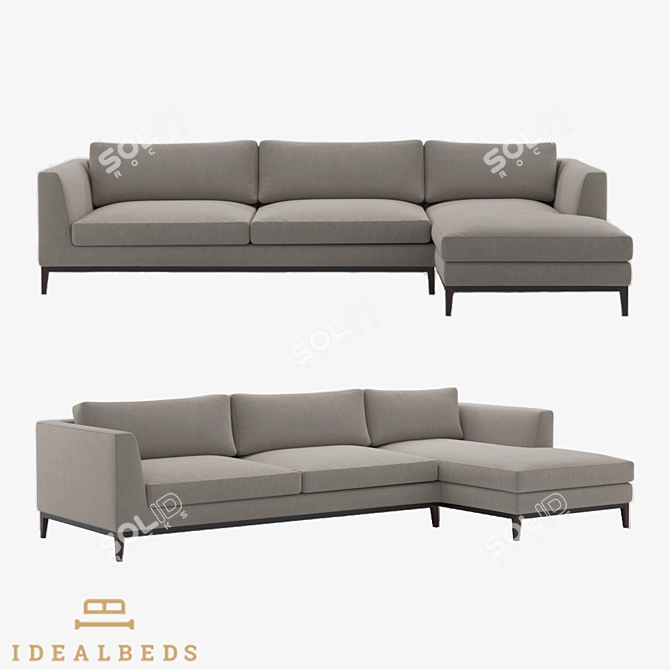 Italian Elegance: Om Italia Sectional 3D model image 1