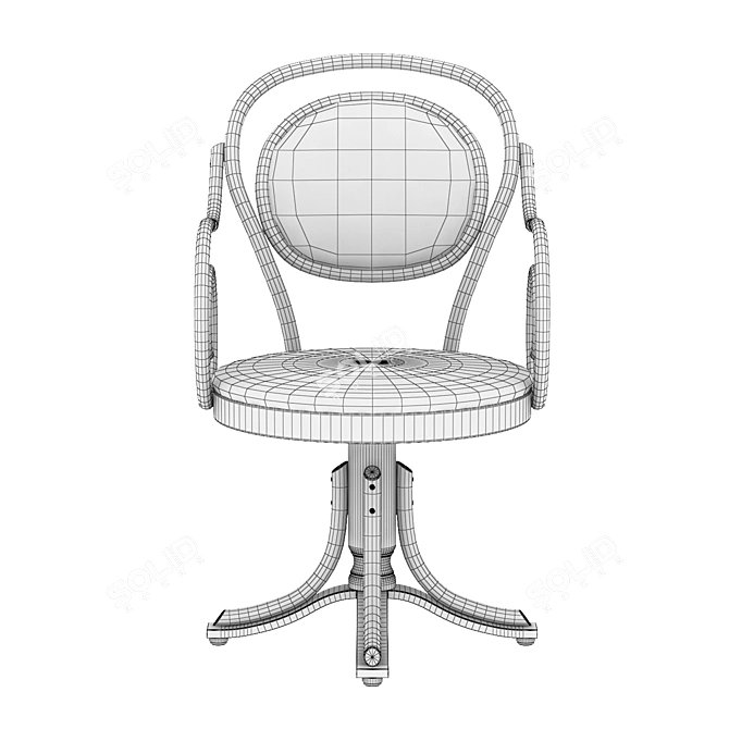 Vintage Bentwood Chair B-8033 - Elegant & Stylish 3D model image 5