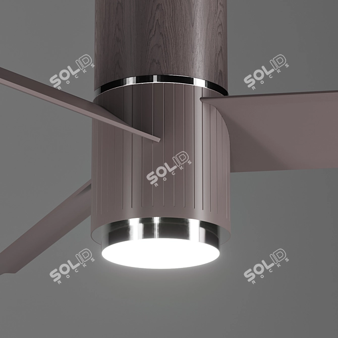 Sleek Smart Ceiling Fan 3D model image 2