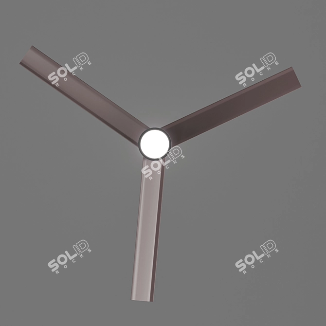 Sleek Smart Ceiling Fan 3D model image 4