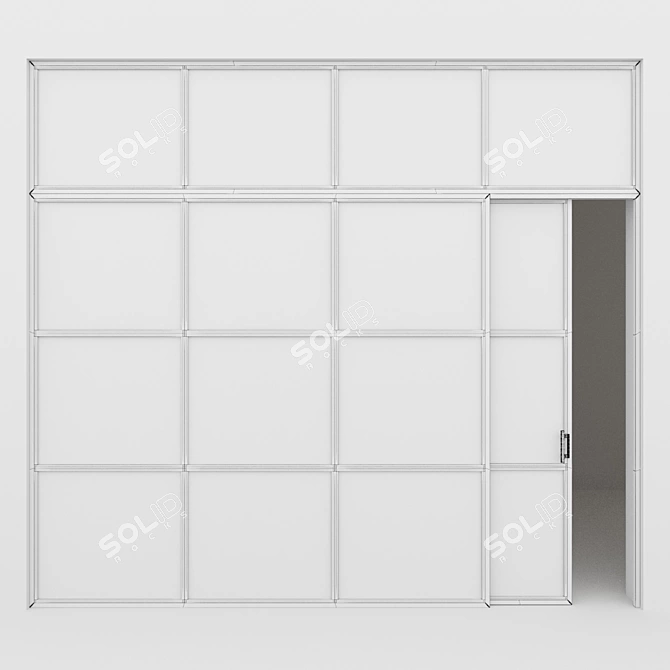 Sleek Aluminum Door for Stunning Renders 3D model image 5