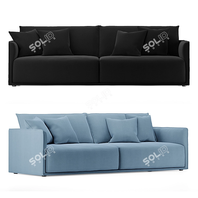 Ultimate Comfort 3-Seater Sofa 3D model image 1