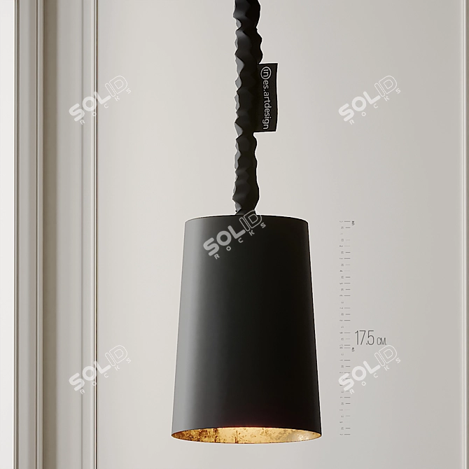 Lavagna Pendant: Timeless Elegance 3D model image 2